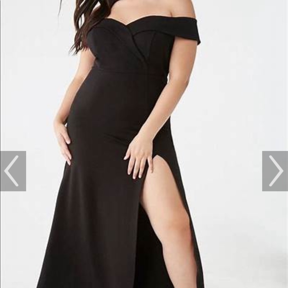 Forever 21 plus off the shoulder maxi dress